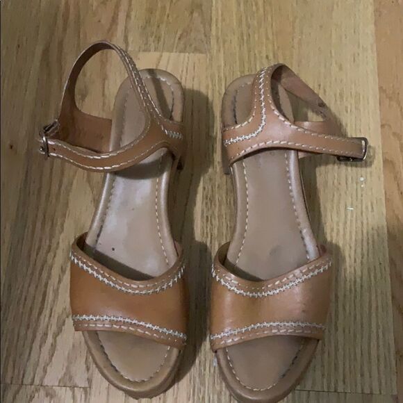 SANDRO WOOD HEEL SANDALS SIZE 39‎ - Picture 1 of 7